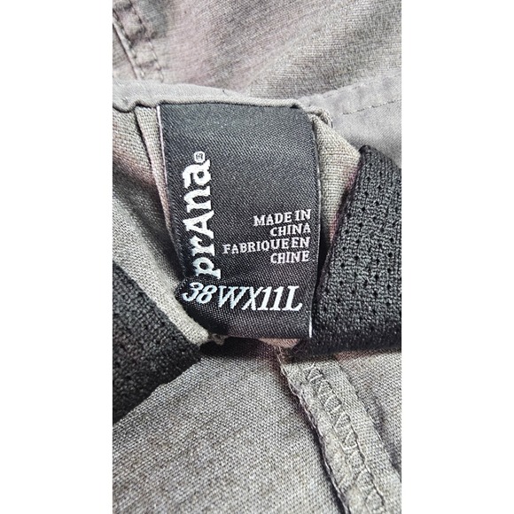 PRANA Grey Hemp Blend Performance Shorts Men's 38 Outdoor Travel Stretch - Picture 5 of 8